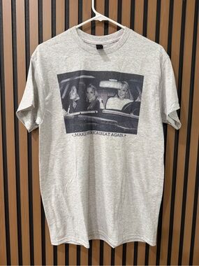 Gray Graphic Crewneck T-Shirt - Make America Iconic Again